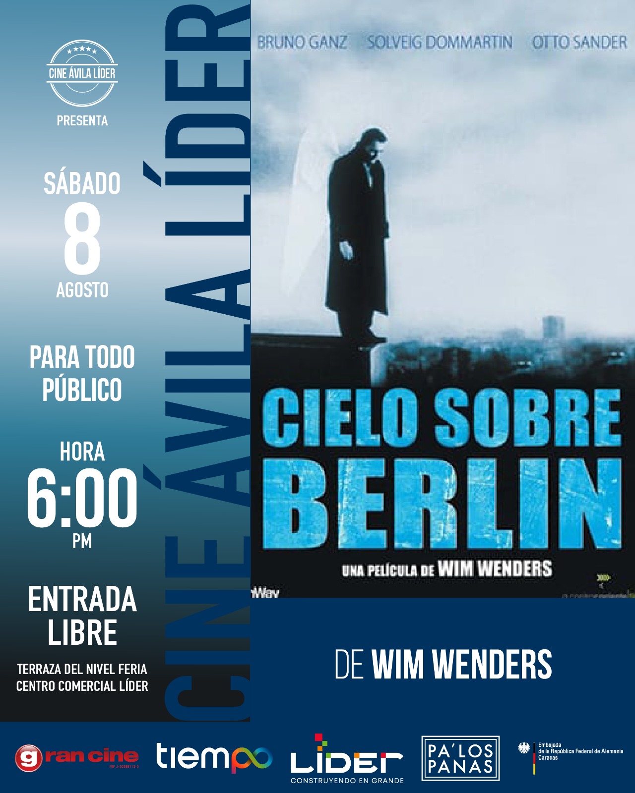 EL CIELO SOBRE BERLÍN (Cine Ávila Líder)